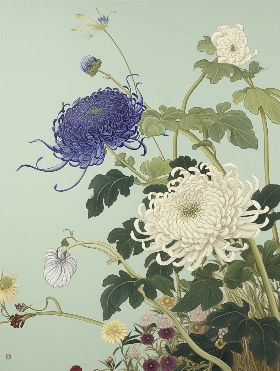菊花映京韵——传统之美与京剧文化的交织 1
