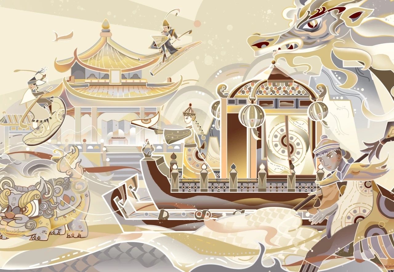 冰上拖床,冬日盛景——圆明园的冰嬉时光 1
