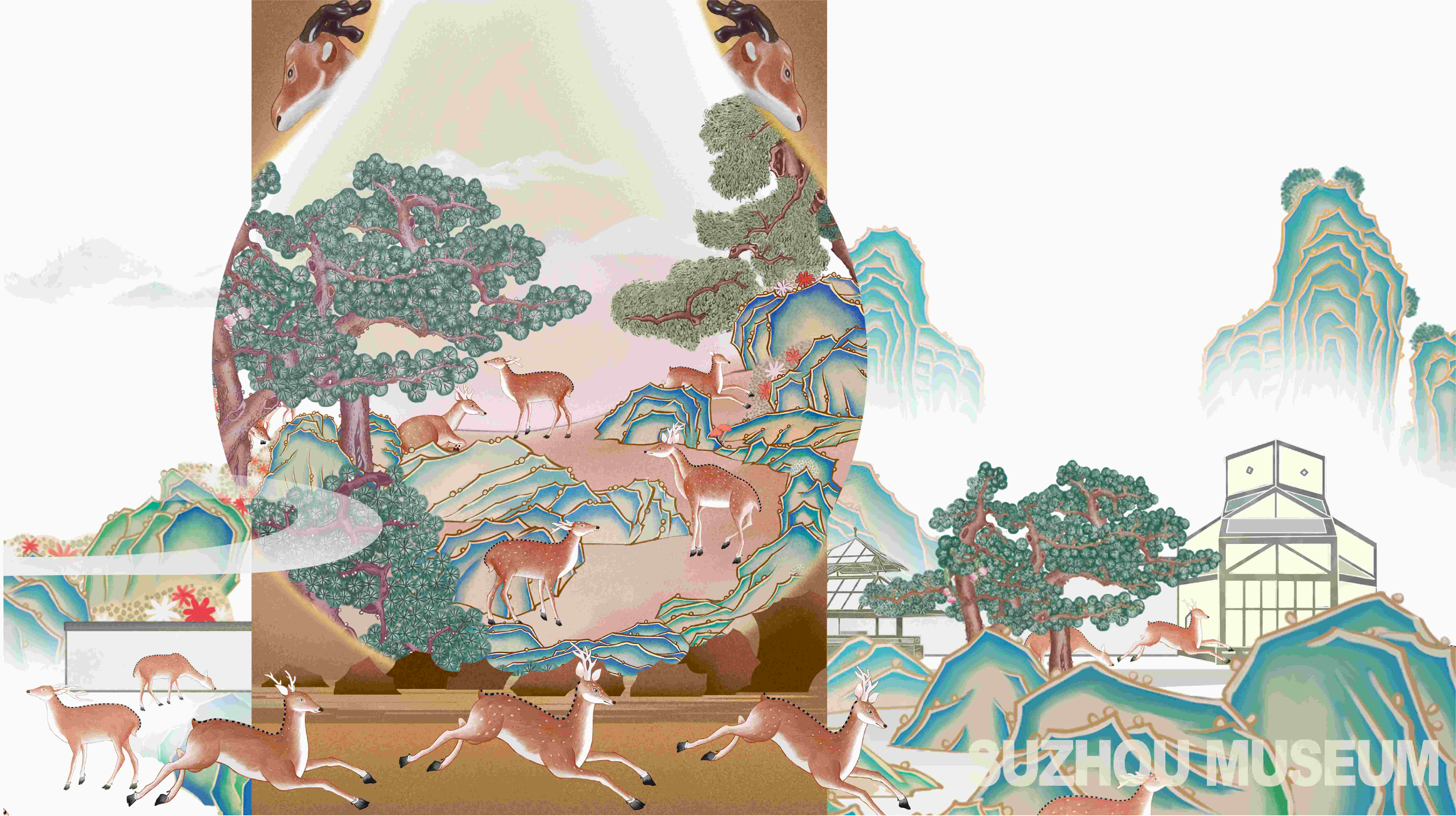 山水之间,鹿居人家——苏州园林中的和谐美景 1