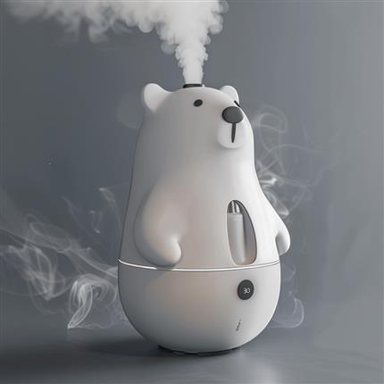 北极熊造型加湿器，让清新空气伴随萌趣生活