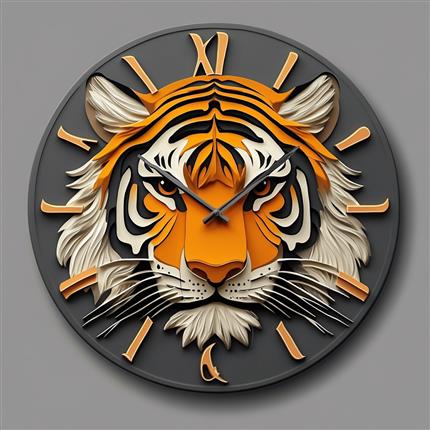 猛虎之眼，凝视时间的艺术！华南虎主题挂钟震撼登场