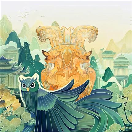  文物与自然共舞，妇好鸮尊的奇幻国潮之旅！