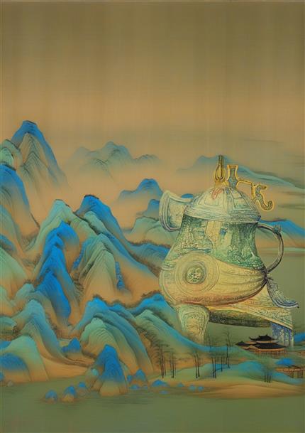 妇好鸮尊映山河，商代气韵跃然纸上