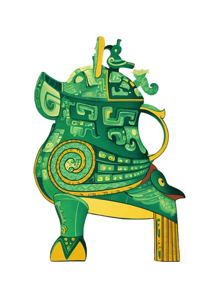  绿意盎然，妇好鸮尊的文化再生！